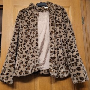 Love Richie Leopard Faux Fur Jacket